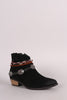 Qupid Suede Anklet Western Ankle Boots
