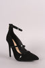 Liliana Suede Trio Straps Stiletto Pump
