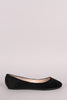 Bamboo Crushed Velvet Slip On Ballet Flat