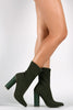 Elastane Pointy Toe Round Heel Booties