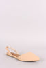 Bamboo Nubuck Pointy Toe Slingback Flat