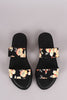 Bamboo Watercolor Double Band Slide Sandal