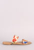 Bamboo Watercolor Double Band Slide Sandal