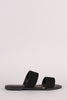 Bamboo Nubuck Double Band Slide Sandal