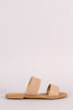 Bamboo Nubuck Double Band Slide Sandal