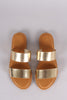 Bamboo Patent Double Band Slide Sandal