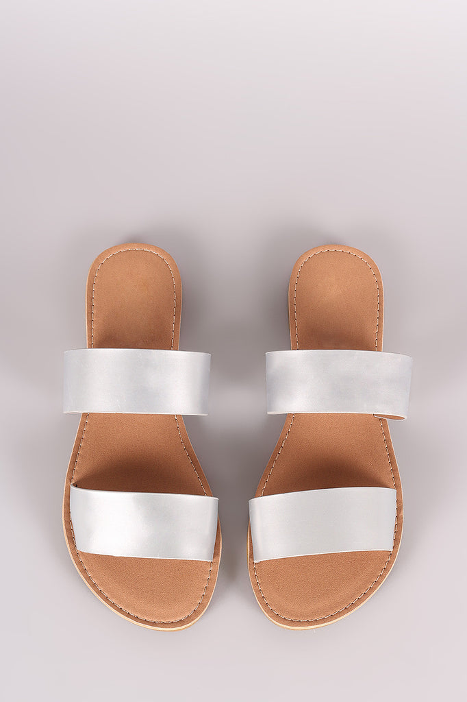 Qupid Double Band Slide Sandal