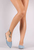 Wild Diva Lounge Suede Pointy Toe Mule Loafer Flat