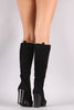 Wild Diva Lounge Lug Sole Chunky Heeled Combat Lace Up Boots