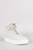 Nubuck Round Toe Lace Up High Top Creeper Sneaker