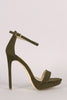 Suede Platform Ankle Strap Stiletto Heel