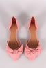 Bamboo Bow Pointy Toe Dorsay Flat