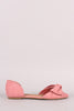 Bamboo Bow Pointy Toe Dorsay Flat