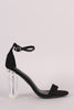 Wild Diva Lounge Ankle Strap Open Toe Perspex Heel