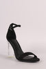 Wild Diva Lounge Ankle Strap Open Toe Perspex Heel