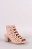 City Classified Buckle Straps Block Heel