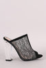 Shoe Republic LA Lace Mule Perspex Heel
