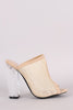 Shoe Republic LA Lace Mule Perspex Heel