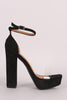 Lucite Band Open Toe Chunky Platform Heel