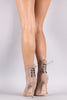 Suede Pointy Toe Back Corset Lace-Up Stiletto Booties