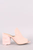 Wild Diva Lounge Fur Trim Loafer Chunky Heel