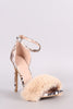 Shoe Republic LA Mixed Animal Print Ankle Strap Heel