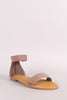 Bamboo Suede Tassel Ankle Cuff Flat Sandal
