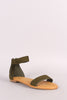 Bamboo Suede Tassel Ankle Cuff Flat Sandal