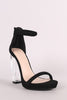 Shoe Republic LA Nubuck Tubular Ankle Strap Chunky Lucite Heel