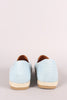 Fun Embroidered Denim Espadrille Slip On Loafer Flat