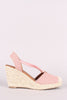 City Classified Canvas Round Toe Espadrille Platform Wedge