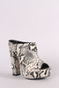 Python Peep Toe Mule Chunky Platform Heel