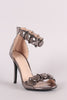 Shoe Republic LA Button And Stud Ankle Strap Stiletto Heel