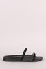 Shoe Republic LA Lucite Open Toe Slide Sandal