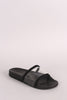 Shoe Republic LA Lucite Open Toe Slide Sandal