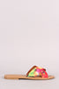 Bamboo Printed Crisscross Slide Sandal