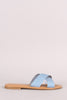 Bamboo Denim Crisscross Slide Sandal