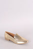 Qupid Metallic Slip-On Loafer Mules