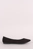 Breckelle Simple Vegan Suede Pointy Toe Flats