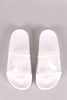 Transparent Lucite Band Slide Sandal