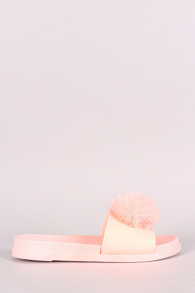 Pom Pom Jelly Slide Sandal