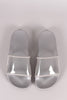 Lucite Band Open Toe Slide Sandal