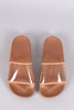 Lucite Band Open Toe Slide Sandal