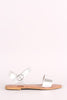 Bamboo One Band Ankle Strap Flat Sandal