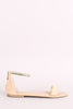 Bamboo Nubuck One Band Ankle Strap Flat Sandal