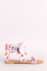 Bamboo Printed Side Bow Flat Sandal