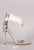 Mirror Metallic Faux Fur Cuff Stiletto Heel