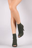 Anne Michelle Knit Peep Toe Stiletto Ankle Boots