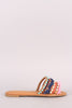 Qupid Jewels And Fringes Embellished Slide Sandal