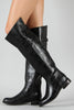 Breckelle Buckle Round Toe Riding Boots